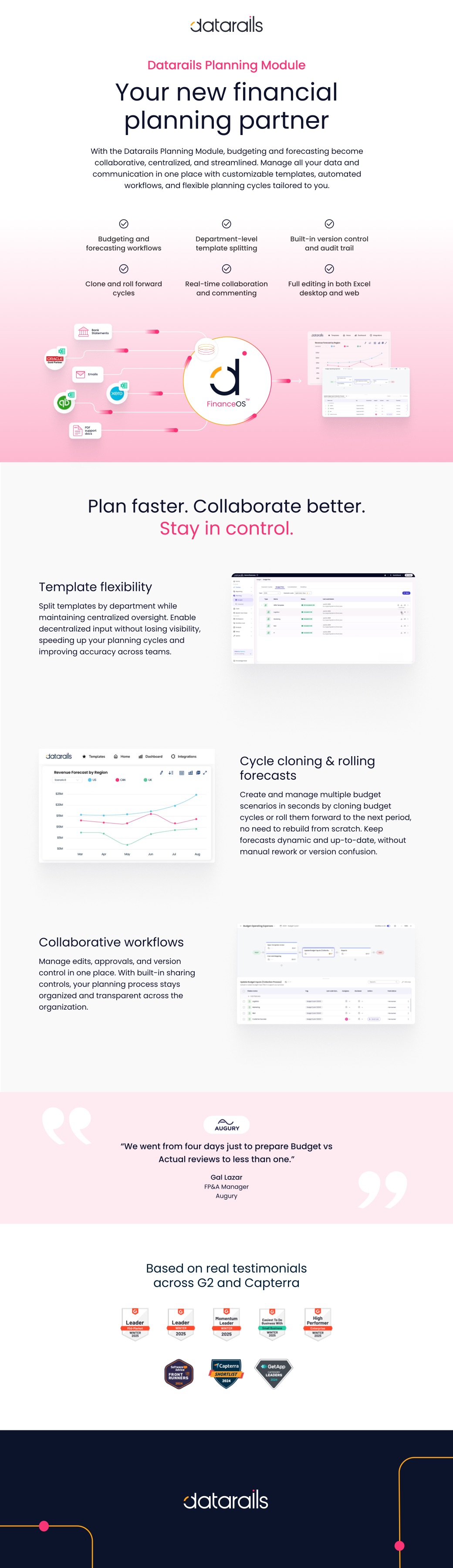 Datarails — Planning Module one-pager