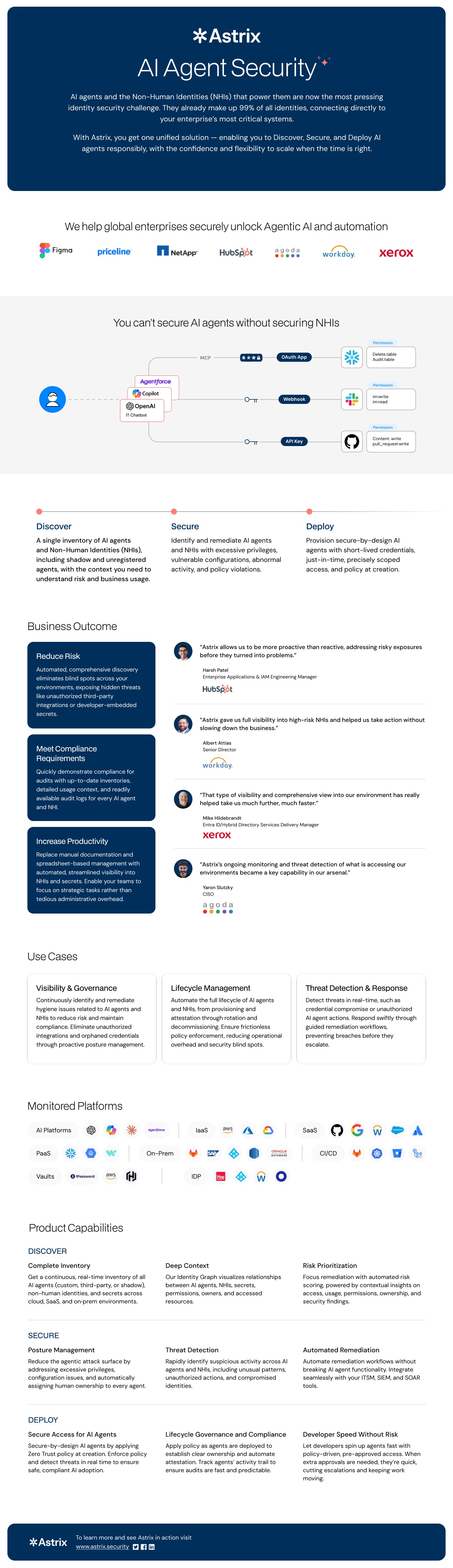One-pager — AI Agent Security Solution Brief